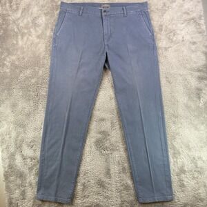 Ash & Erie Chinos Men's 36x29 Gray Cotton Blend Stretch Flat Front Pants Preppy